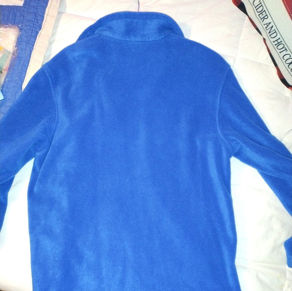 Columbia Fleece Zip Up Jacket Women's L Blue Long Sleeve Zip Pocket - Picture 5 of 11